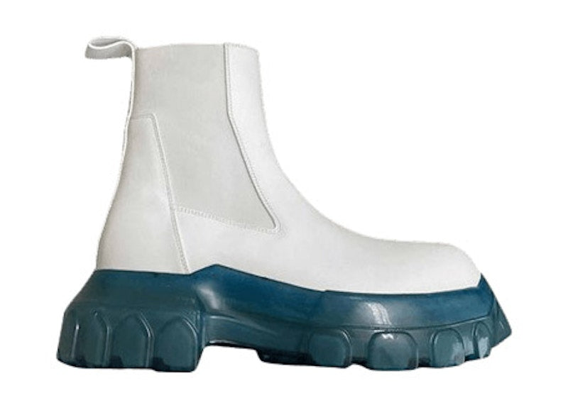 Rick Owens Mega Bozo Tractor Beetle Chalk White Blue Transparent (Women's)