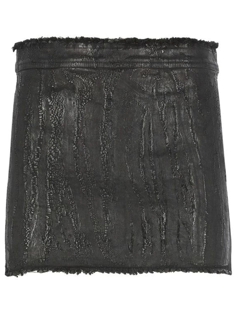 Rick Owens Mini Denim Skirt Black