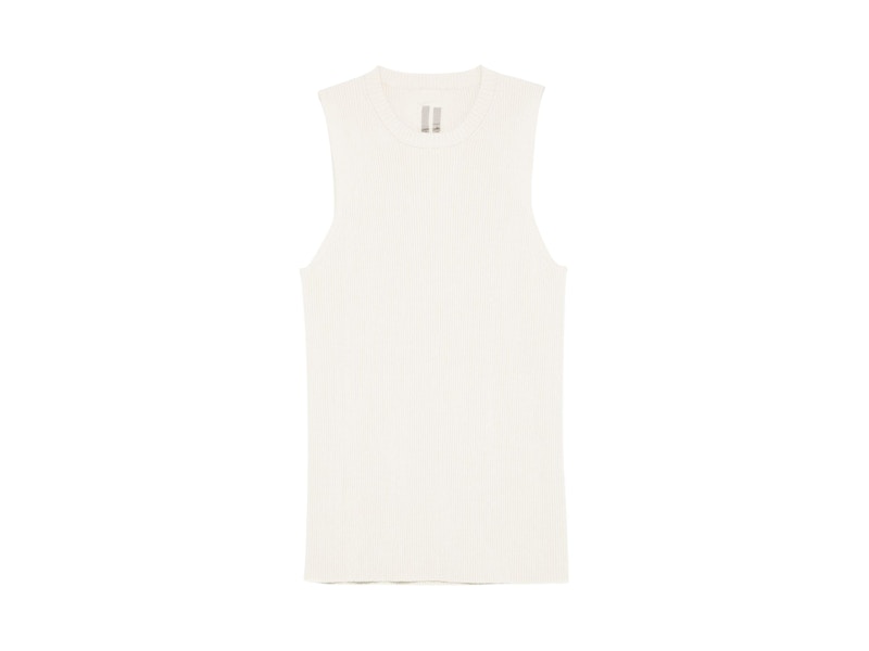 Rick Owens Ribbed Knit Tank Top Dinge