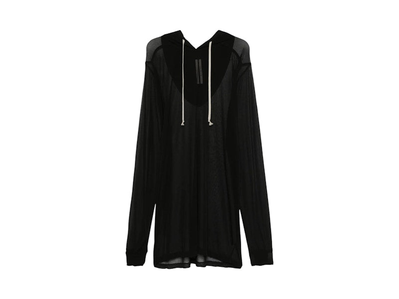 Rick Owens Viscose Hoodie Black