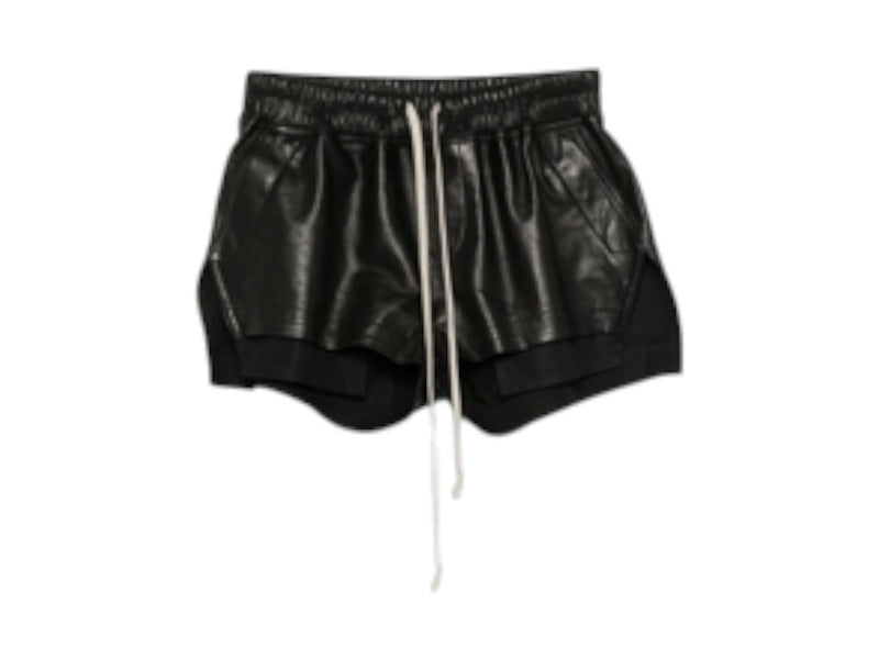Rick Owens Waxed Leather Fog Boxers Black