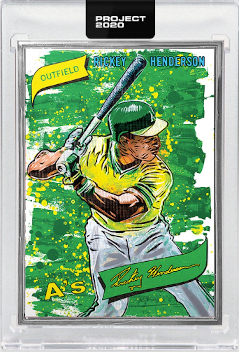 Rickey Henderson 1980 Topps Project 2020 Blake Jamieson Artist Proof /20 #57
