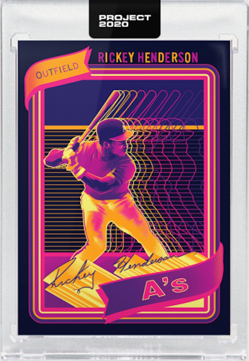 Rickey Henderson 1980 Topps Project 2020 Matt Taylor Artist Proof /20 #21
