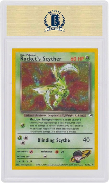 Rocket's Scyther-Holo 2000 Pokemon TCG Gym Heroes #13/132 (PSA or BGS Graded)