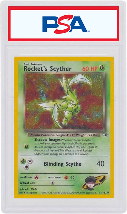 Rocket's Scyther-Holo 2000 Pokemon TCG Gym Heroes #13/132 (PSA or BGS Graded)