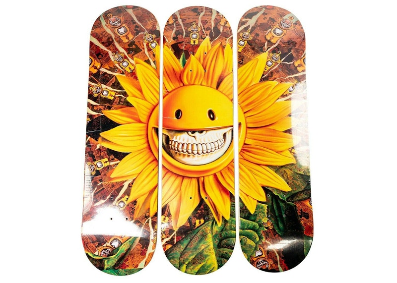 Ron English Sunflower Skateboard Set