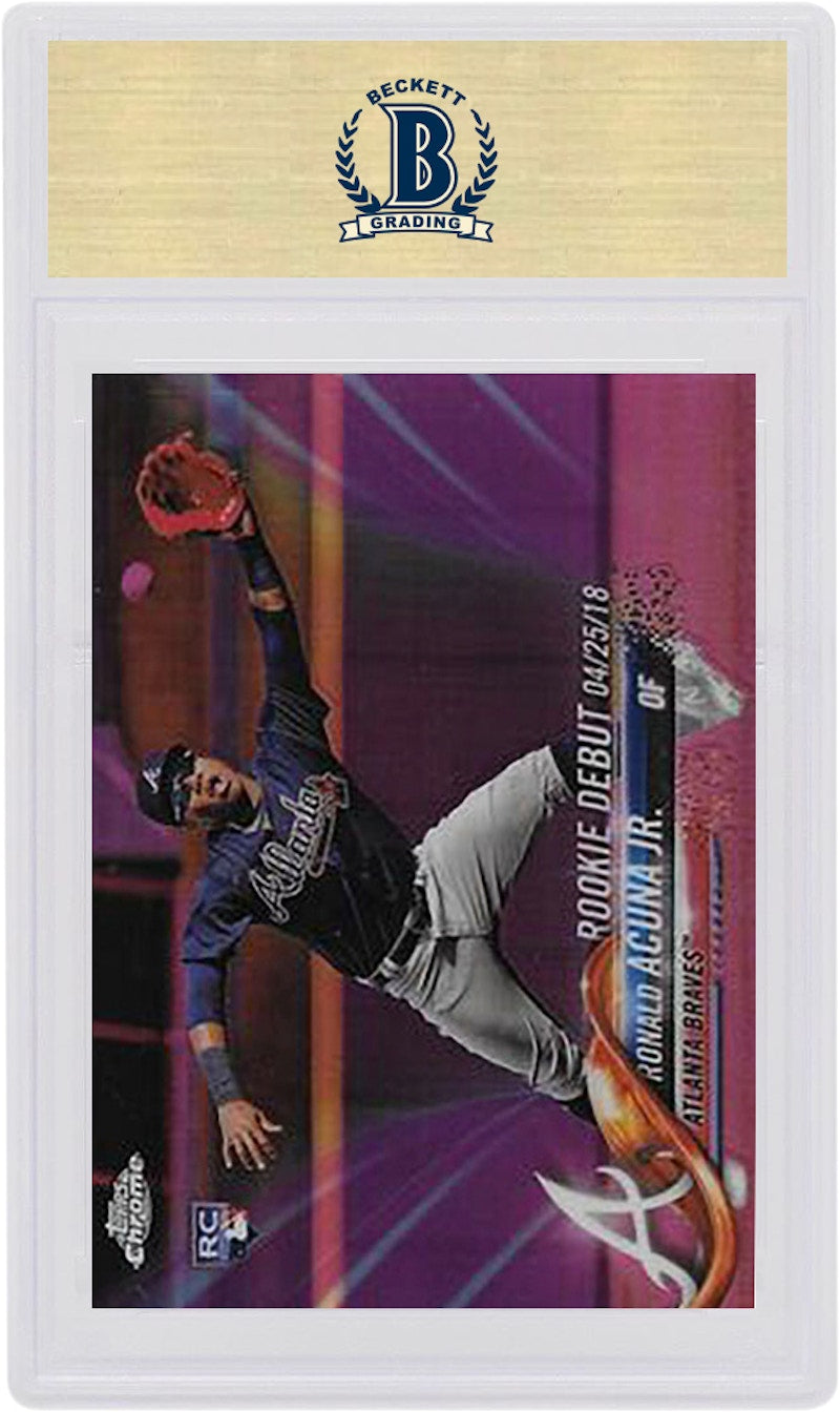 Ronald Acuna 2018 Topps Chrome Update Rookie Pink #HMT31 (PSA or BGS Graded)