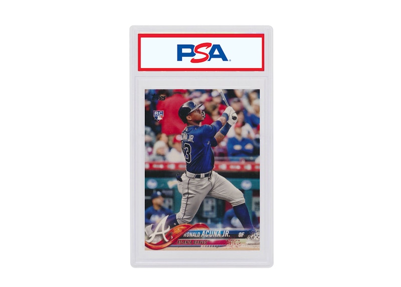 Ronald Acuna Jr. (At-Bat in Blue Jersey) 2018 Topps Update Rookie #US250 (PSA or BGS Graded)