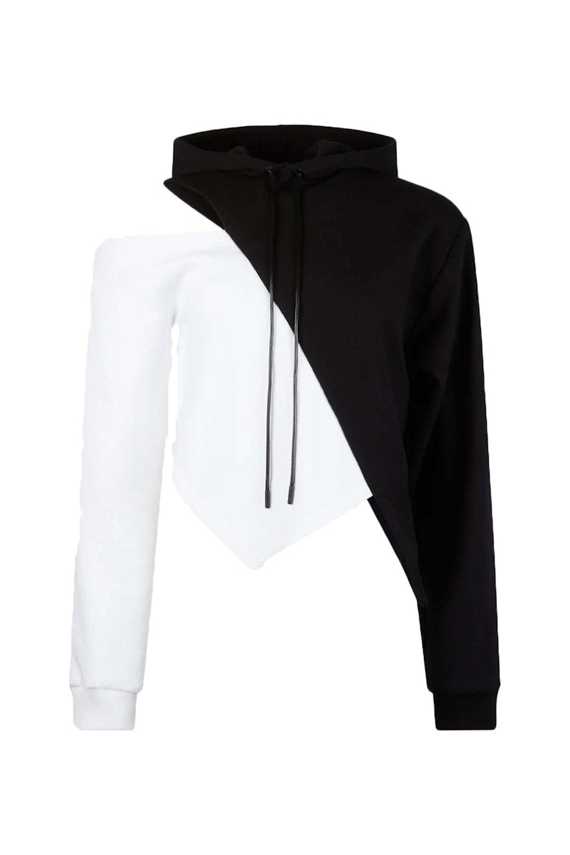 RtA Kaylane Hoodie Black /White