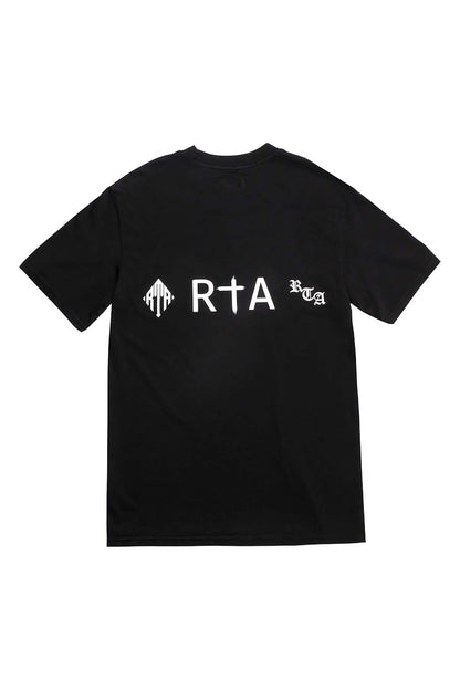 RtA Liam - Black Three Logos Tee Black