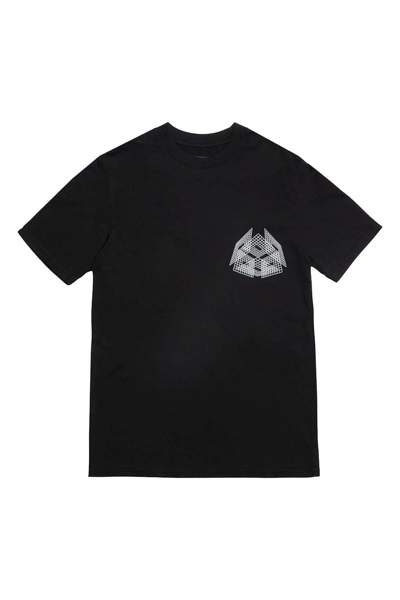 RtA Liam - Black Three Logos Tee Black