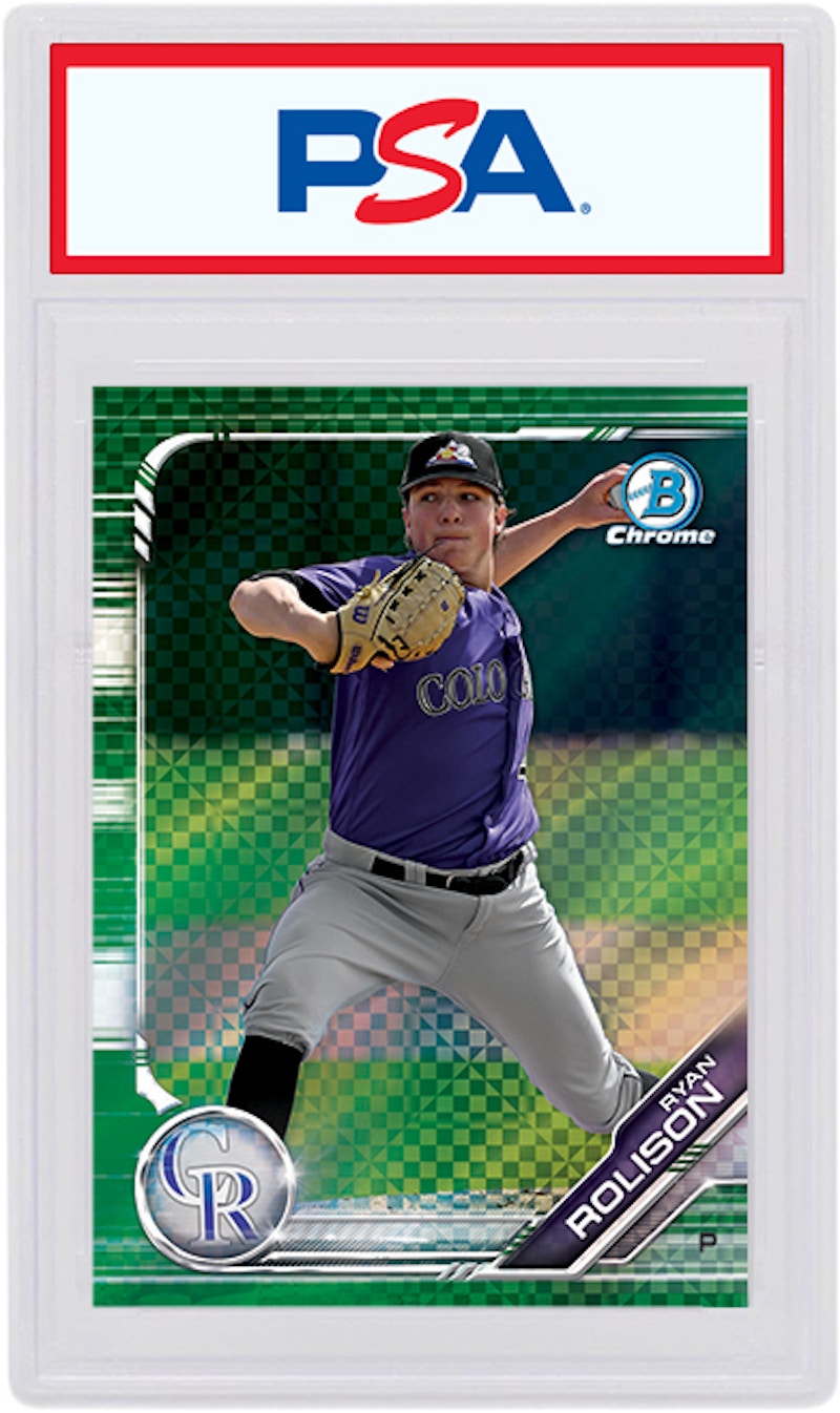 Ryan Rolison 2019 Bowman Chrome X Green X-Fractor /31 BCP-196 (PSA or BGS Graded)