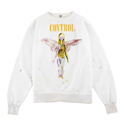Saint Mxxxxxx Angel Crewneck White