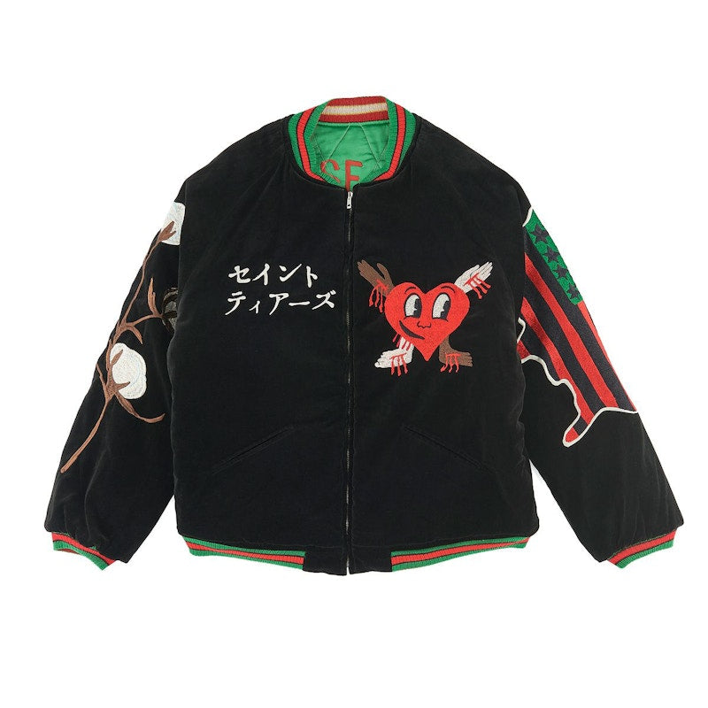 Saint Mxxxxxx x Denim Tears Reversible Yokosuka Jacket Green Black