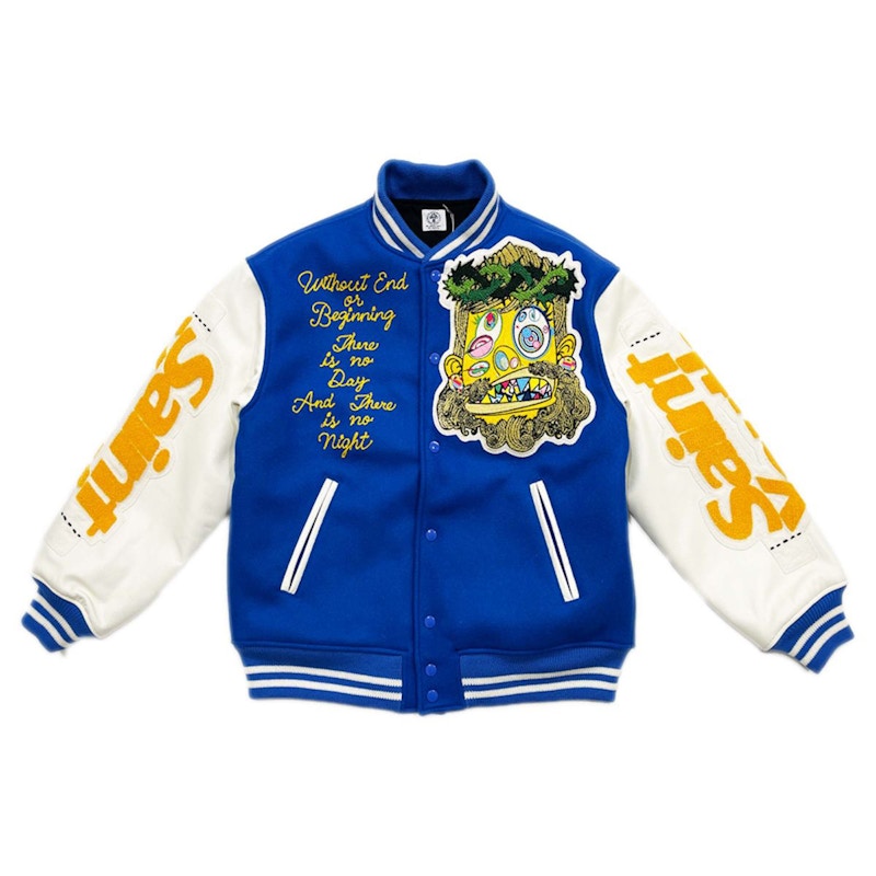 Saint Mxxxxxx x Takashi Murakami Stadium Jacket Blue