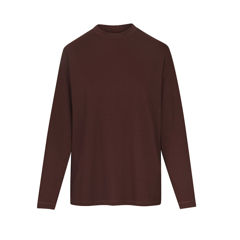 SKIMS Boyfriend Long Sleeve T-Shirt Cocoa