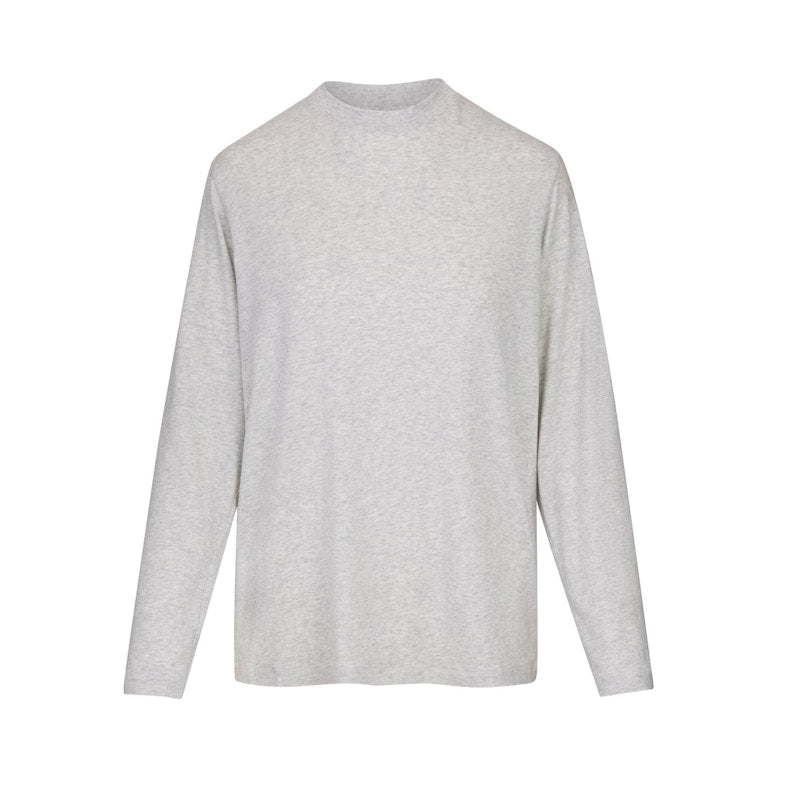 SKIMS Boyfriend Long Sleeve T-Shirt Light Heather Grey