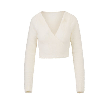 SKIMS Cozy Knit Wrap Top Bone