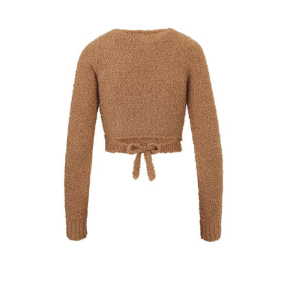 SKIMS Cozy Knit Wrap Top Camel
