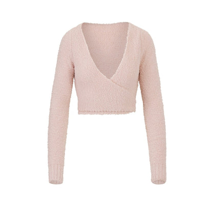 SKIMS Cozy Knit Wrap Top Dusk