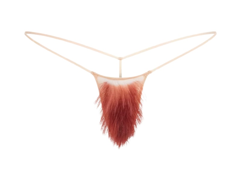 SKIMS Faux Hair Micro String Thong Sienna Ginger Straight