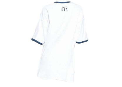 SKIMS For Team USA Cottom Rib Olympic T-Shirt Mini Dress White