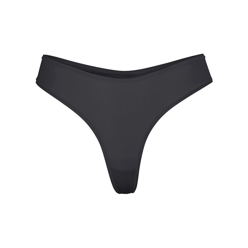 SKIMS Jelly Sheer Dipped Thong Onyx