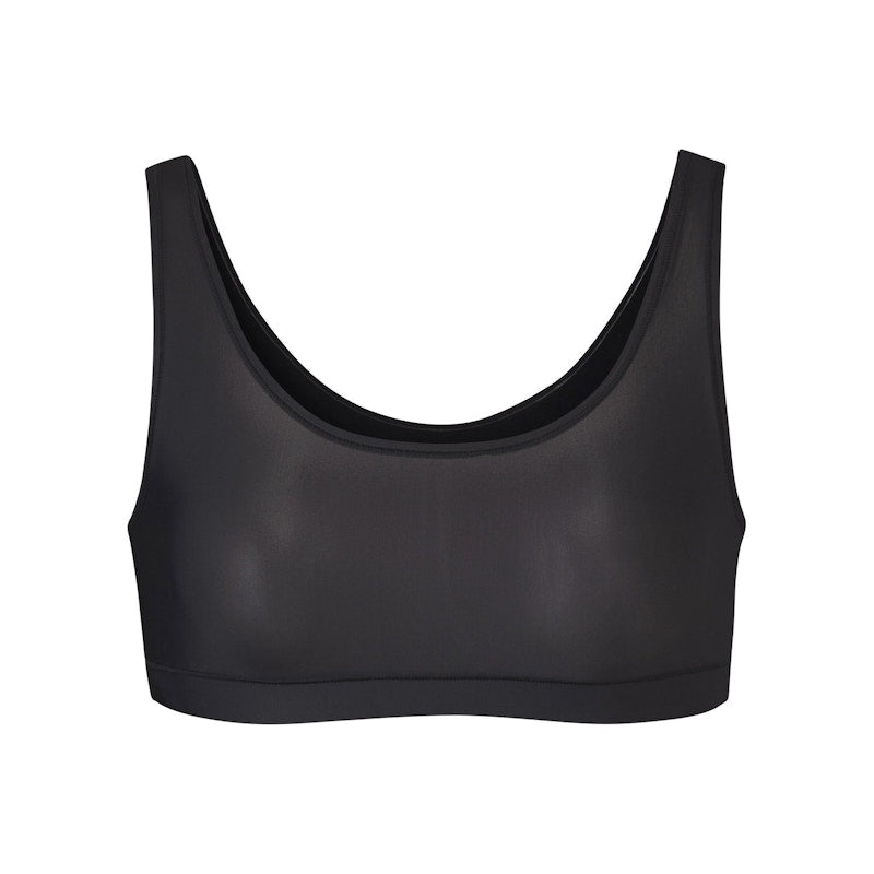 SKIMS Jelly Sheer Scoop Neck Bralette Onyx