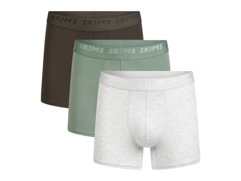 SKIMS Men's 3" Stretch Boxer Brief (3 Pack) Laurel Multicolor