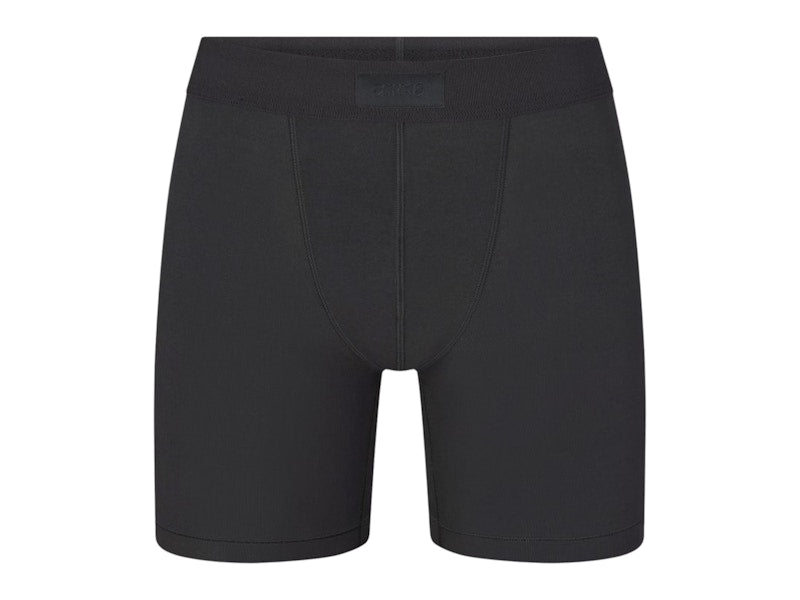 SKIMS Men's 5" Cotton Boxer Brief Onyx