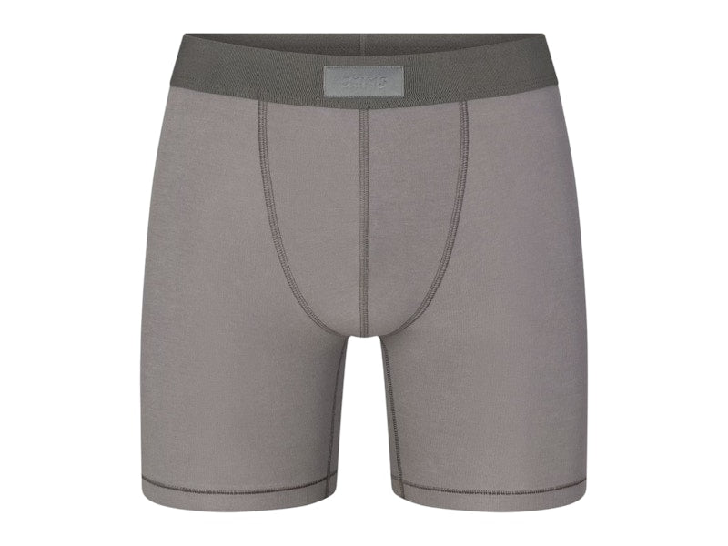 SKIMS Men's 5" Cotton Boxer Brief Washed Gunmetal