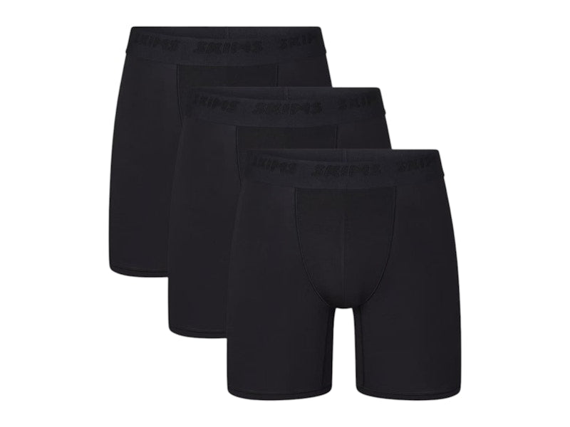 SKIMS Men's 5" Stretch Boxer Brief (3 Pack) Obsidian