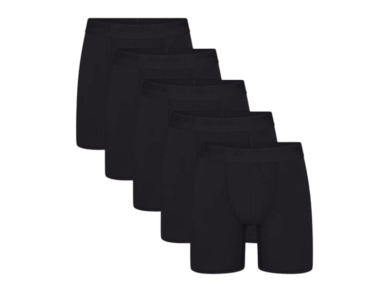 SKIMS Men's 5" Stretch Boxer Brief (5 Pack) Obsidian