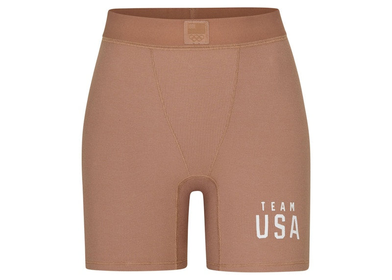 SKIMS Olympic Capsule Rib Boxer Sienna