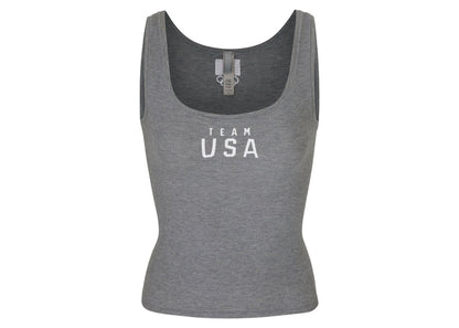 SKIMS Olympic Capsule Rib Scoop Tank Heather Grey