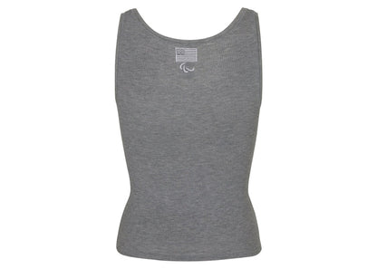 SKIMS Paralympic Capsule Rib Scoop Tank Heather Grey