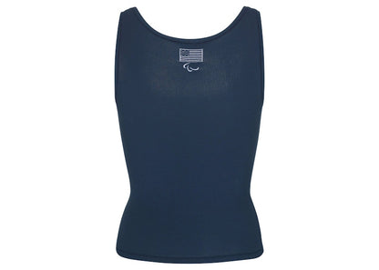 SKIMS Paralympic Capsule Rib Scoop Tank Navy