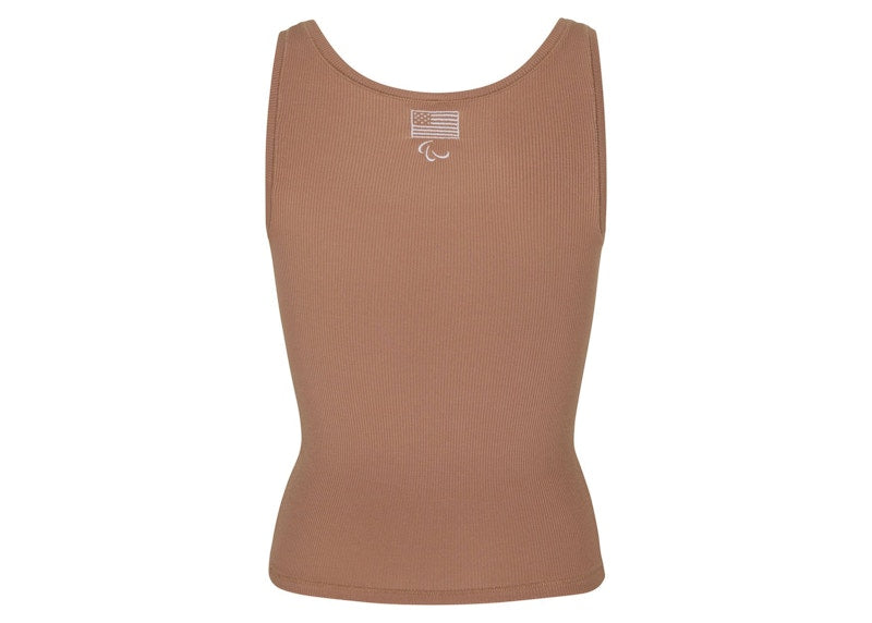 SKIMS Paralympic Capsule Rib Scoop Tank Sienna