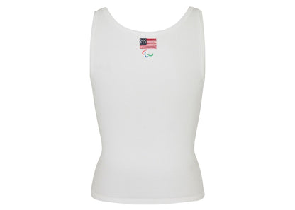 SKIMS Paralympic Capsule Rib Scoop Tank White