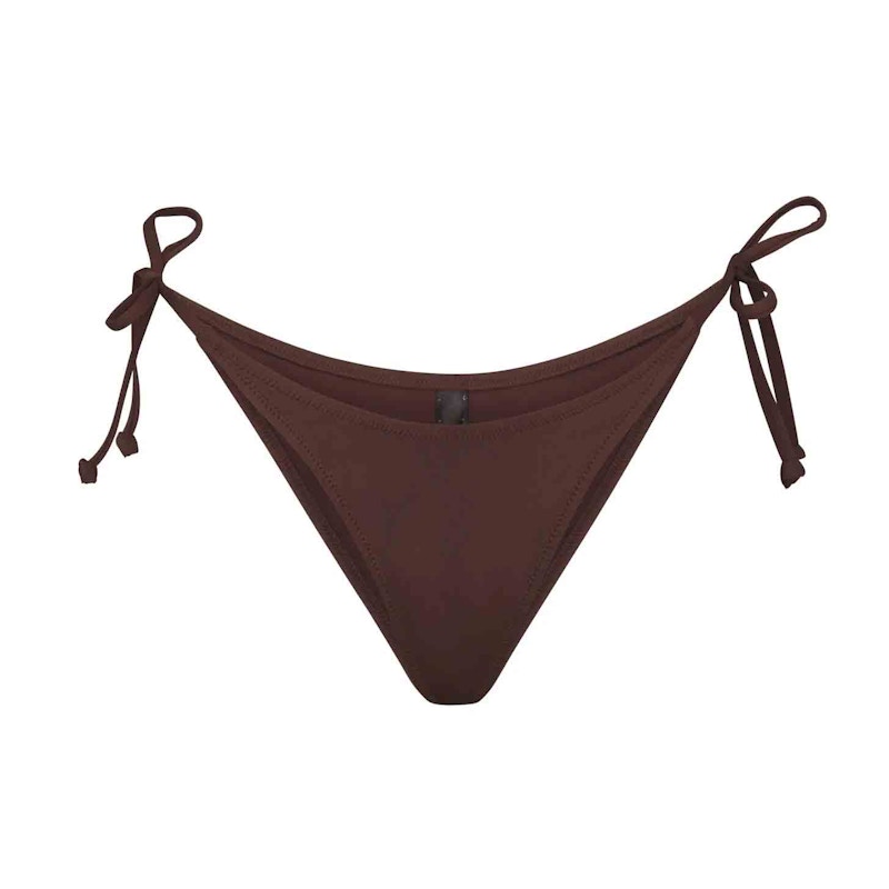 SKIMS Swim Dipped Tie Bottoms Cocoa