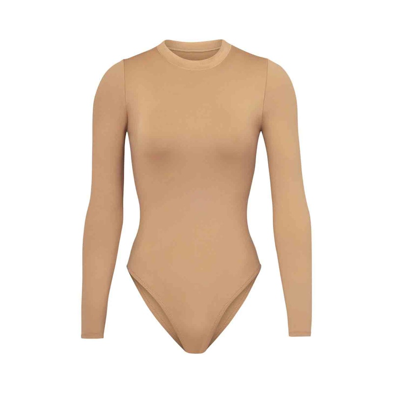 SKIMS Swim Long Sleeve One Piece Ochre