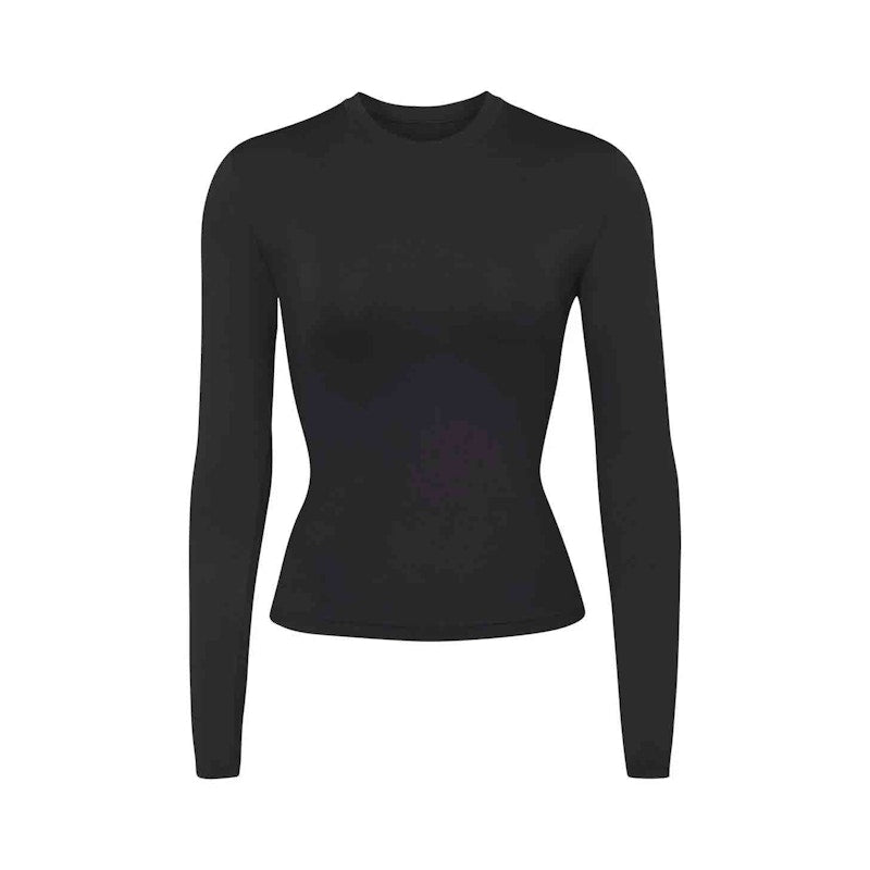 SKIMS Swim Long Sleeve Shirt Onyx
