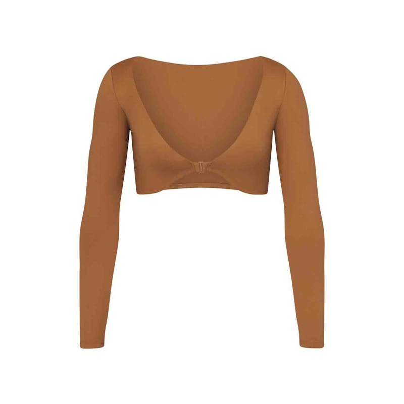 SKIMS Swim Long Sleeve Shrug Almond