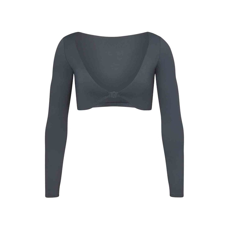 SKIMS Swim Long Sleeve Shrug Gunmetal
