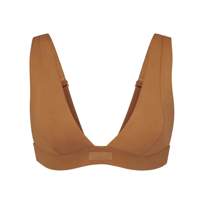 SKIMS Swim Plunge Bikini Top Almond