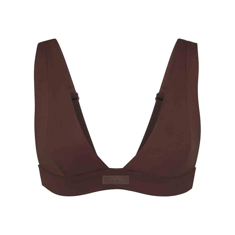 SKIMS Swim Plunge Bikini Top Cocoa