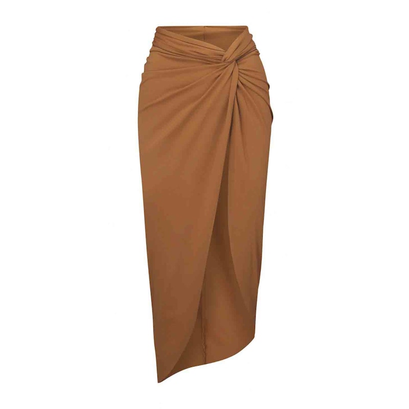 SKIMS Swim Sarong Skirt Almond