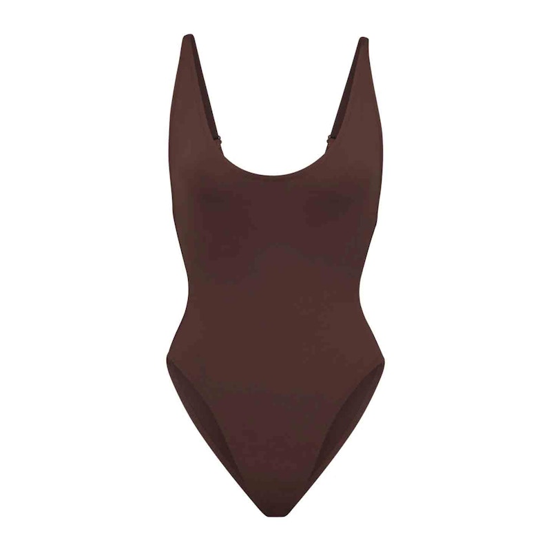SKIMS Swim Scoop Neck One Piece Cocoa