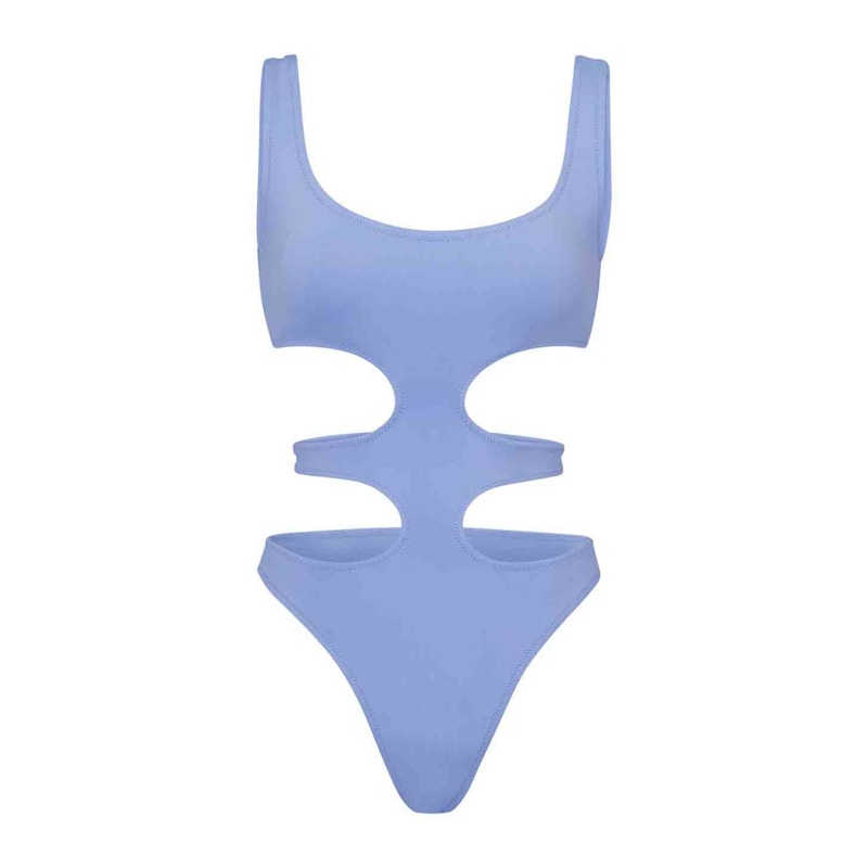 SKIMS Swim Tank Monokini Periwinkle