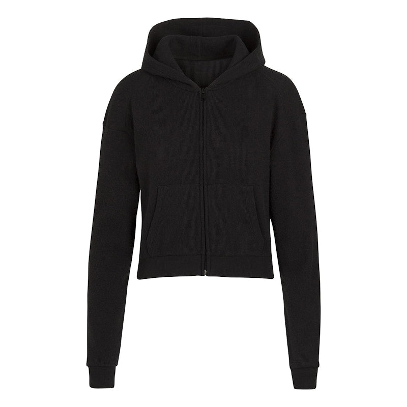 SKIMS Waffle Hoodie Onyx